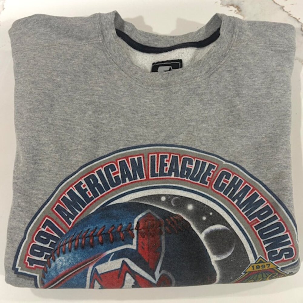 Vintage 1997 Starter Cleveland Indians Chief Wahoo World Series Sweatshirt Large